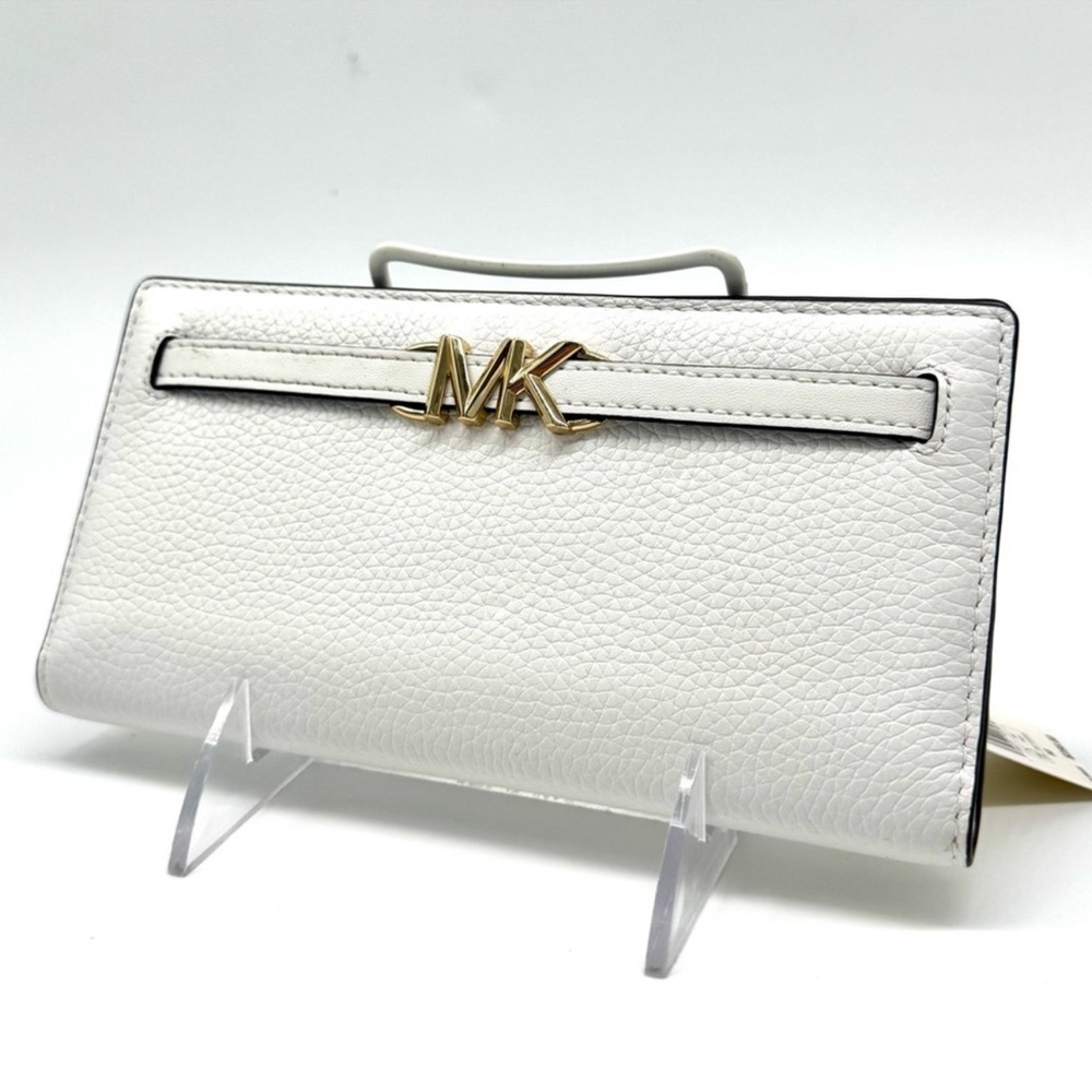 Michael Kors Reed Large Snap Bifold Wallet Optic White